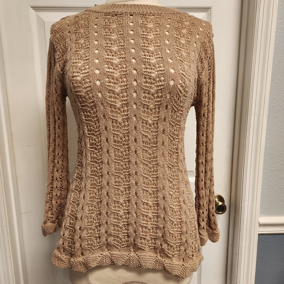 Source Unknown Other - Crochet/Knit Mini Dress/Bathing Suit Cover-Up with Open Back